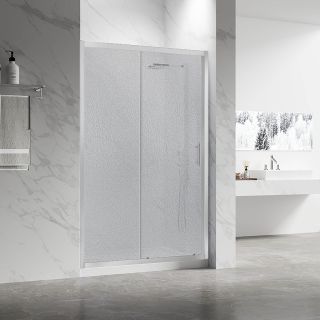 Душевая дверь Veconi Vianno VN-55, 1100x1950, хром, стекло pear